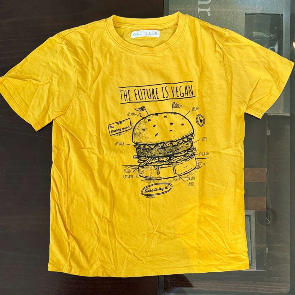 Zara Yellow Graphic T-Shirt